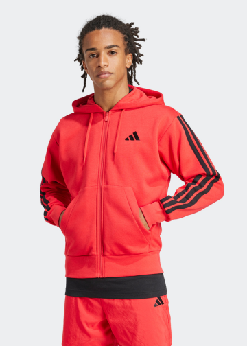 Essentials 3-Stripes Fleece Hoodie