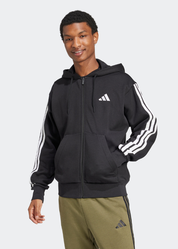 Essentials 3-Stripes Fleece Hoodie