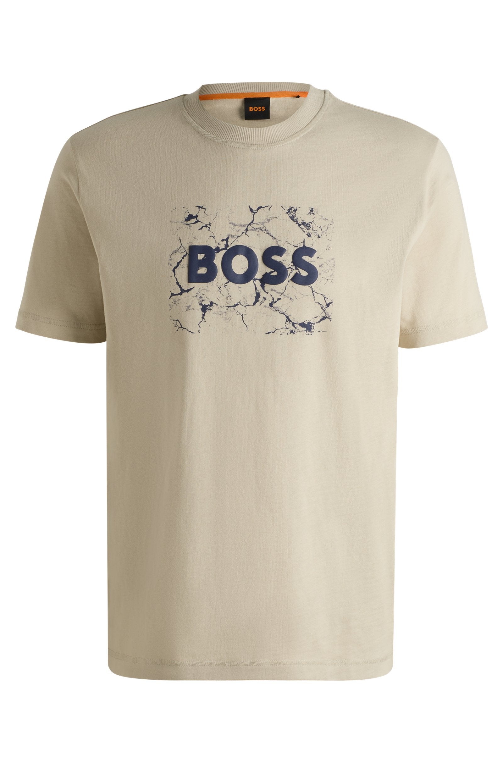 Cotton-jersey T-shirt with logo artwork