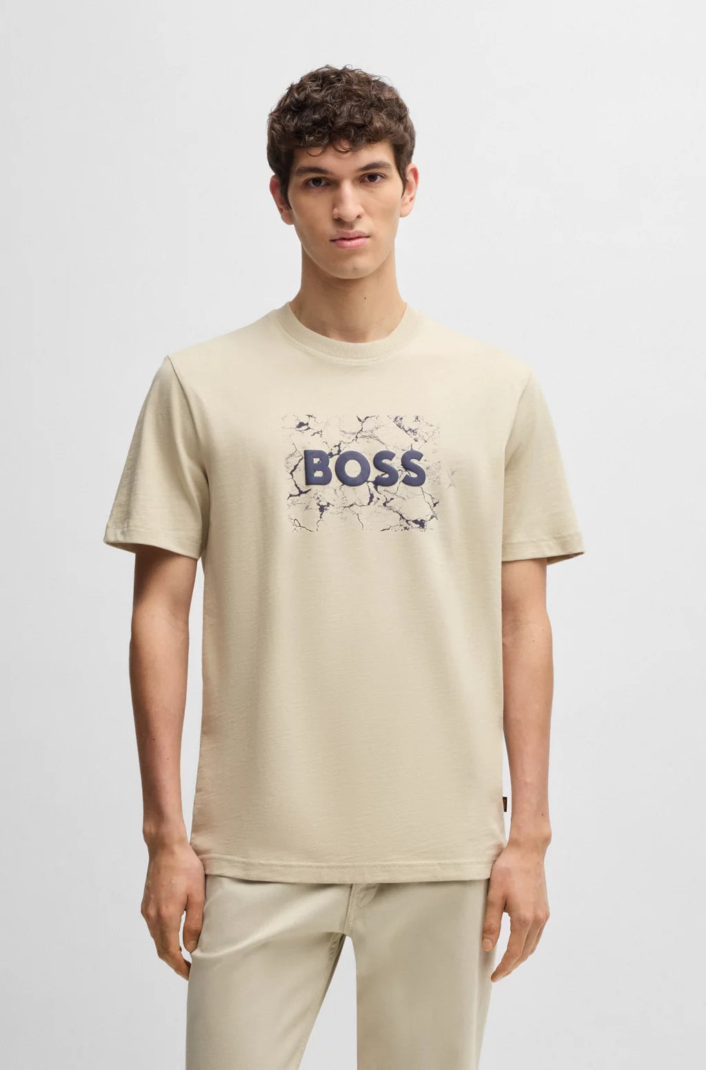 Cotton-jersey T-shirt with logo artwork