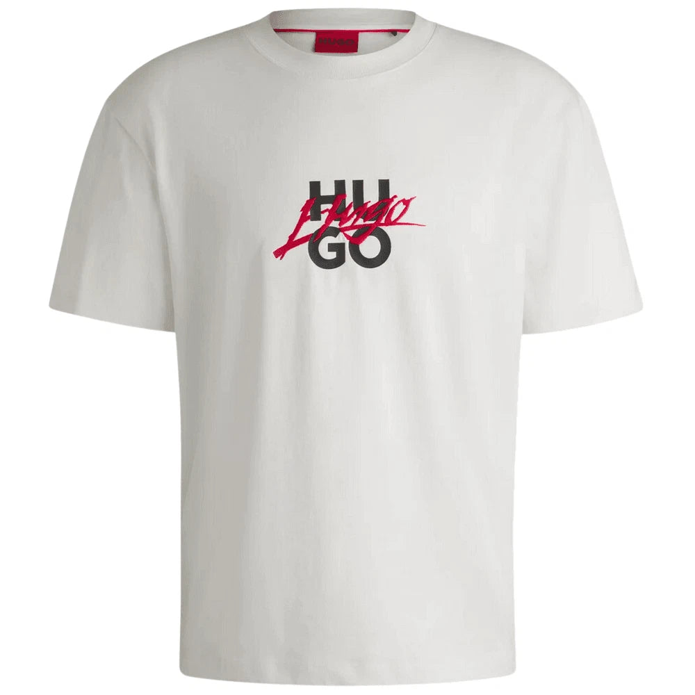 Hugo Boss Dlongny Relaxed Fit White T-Shirt