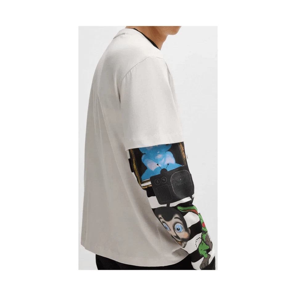 Hugo Boss Dlongny Relaxed Fit White T-Shirt
