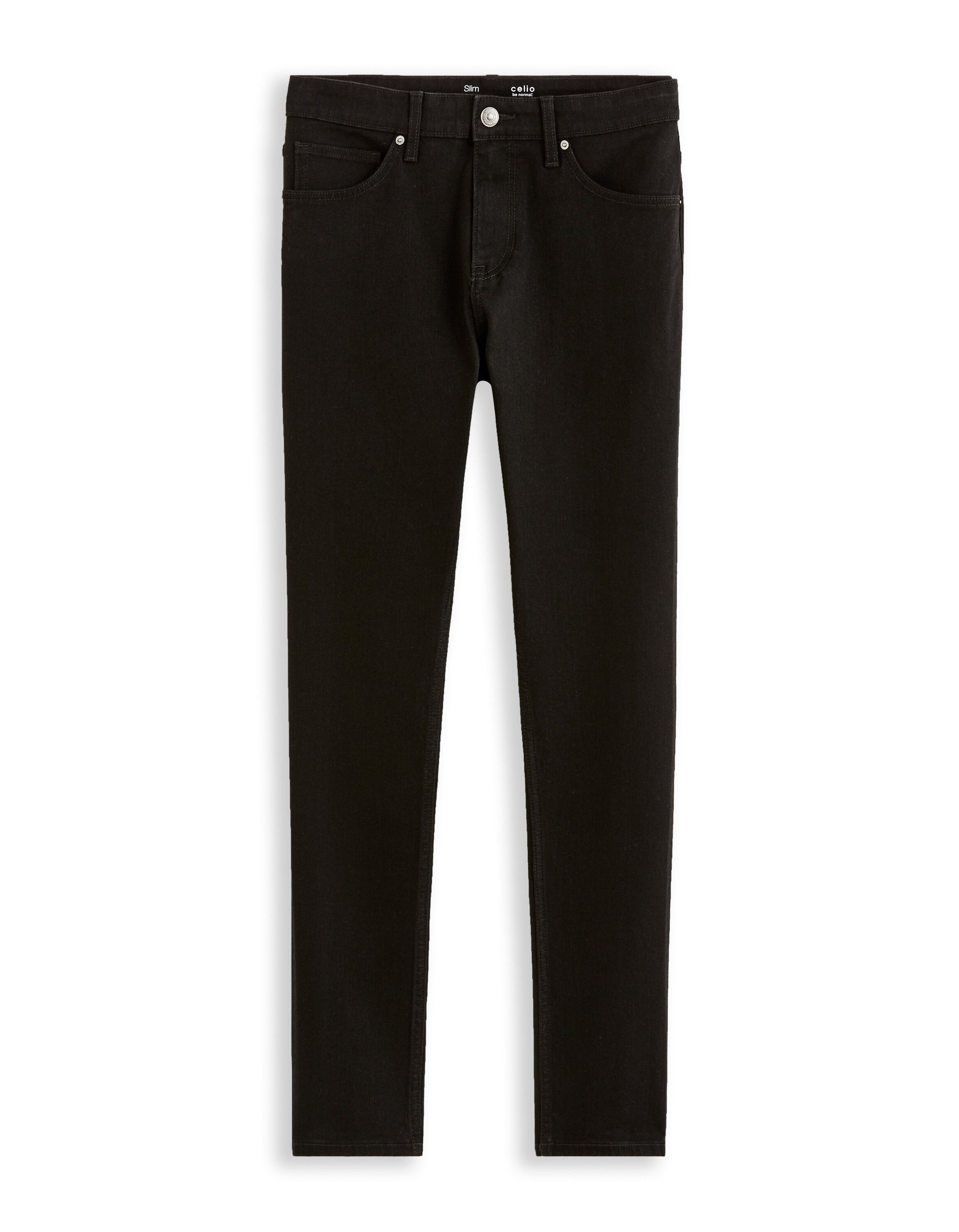 Slim stretch cotton jeans - black CELIO