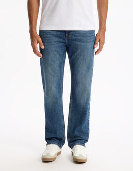 celio Jean C.5 regular stretch cotton 3 lengths - stone blue