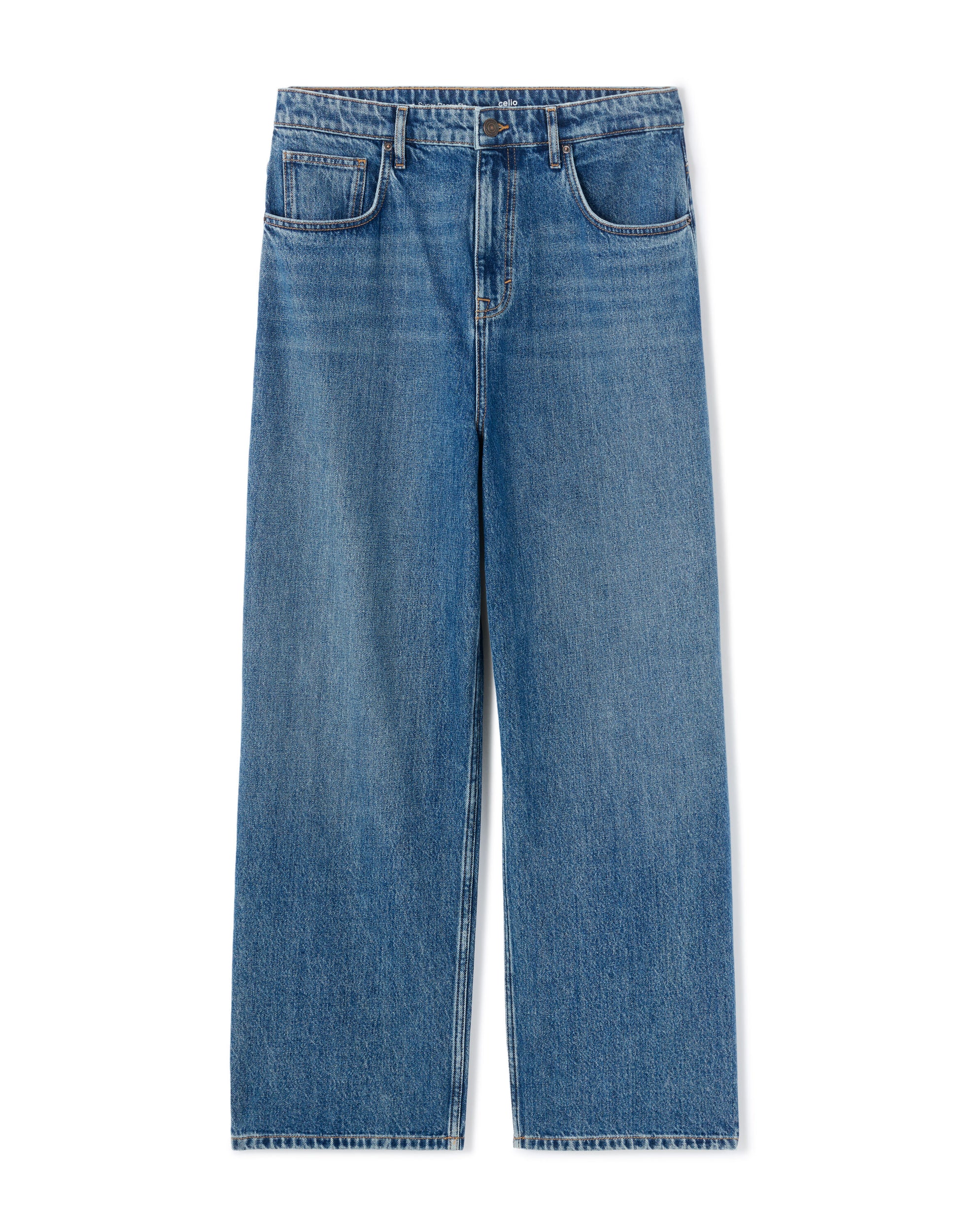 CELIO Jean super baggy 100% coton - double stone