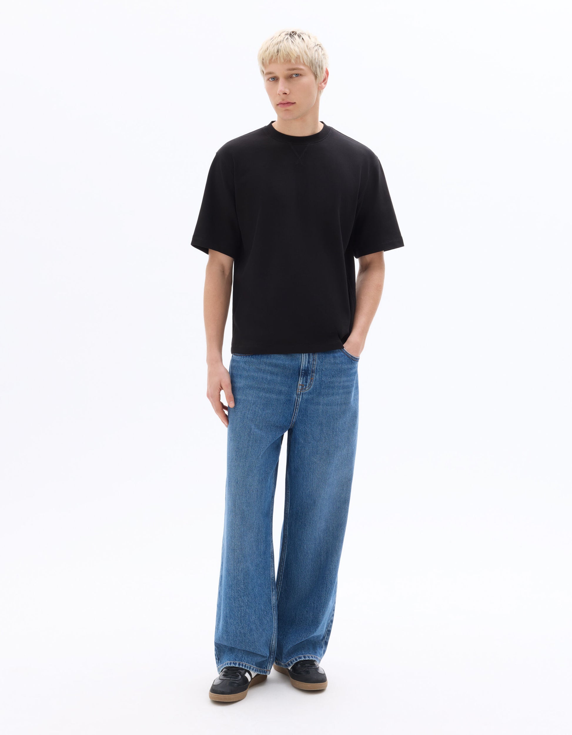 CELIO Jean super baggy 100% coton - double stone