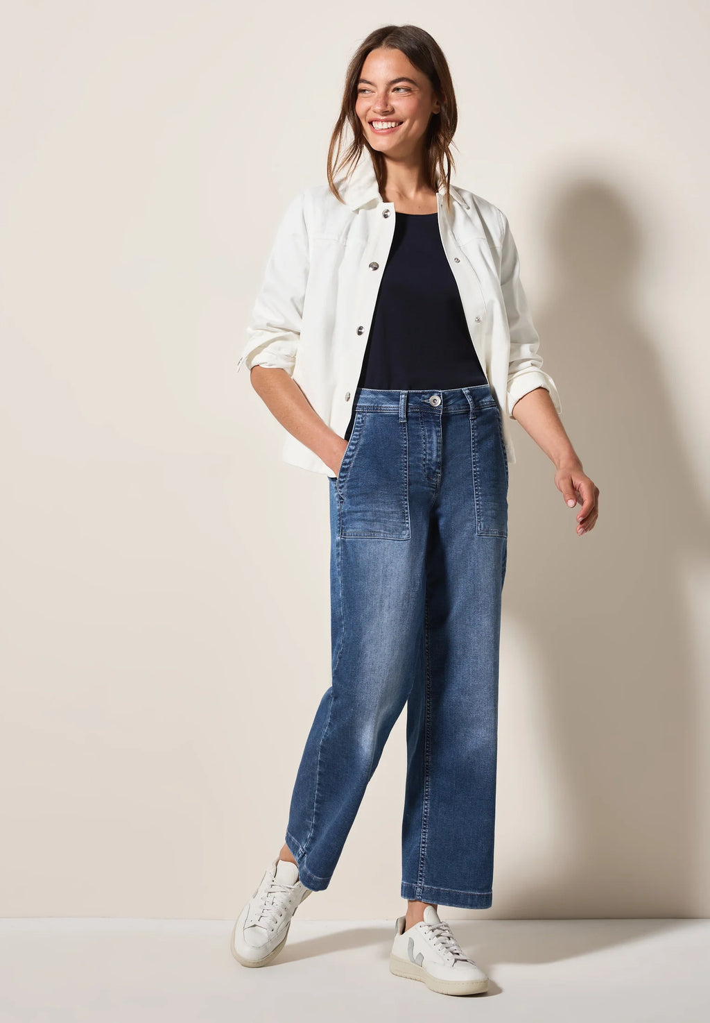 Street One Flared Jeans - blau