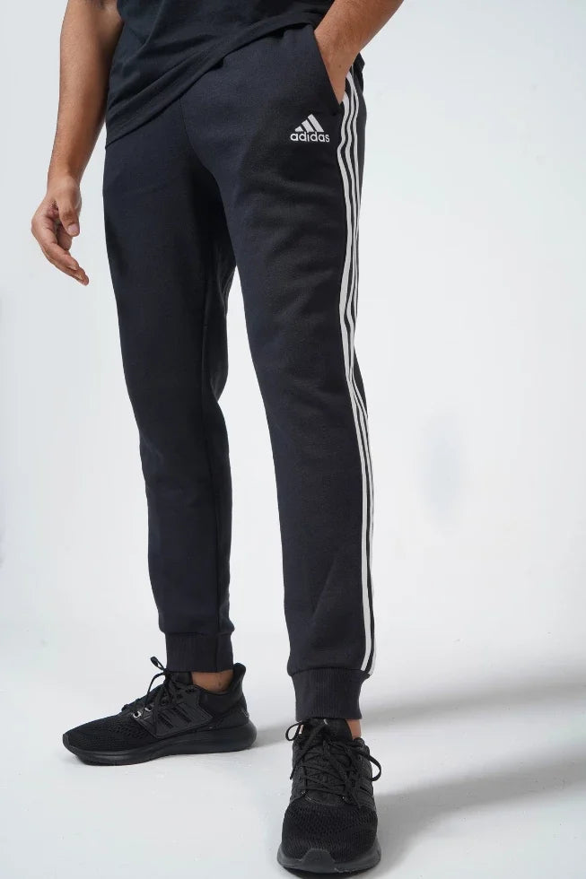 ESSENTIALS FRENCH TERRY TAPERED CUFF 3-STRIPES PANTS