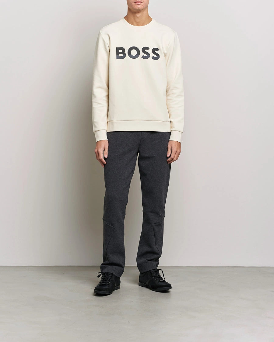 BOSS Athleisure Salbo Logo Sweatshirt Open White