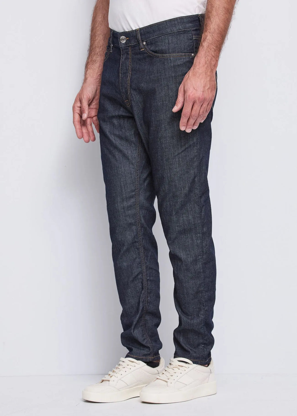 Tapered cotton jeans