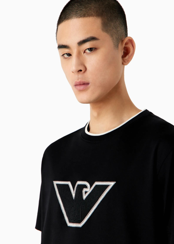 Lyocell-blend jersey T-shirt with ASV logo