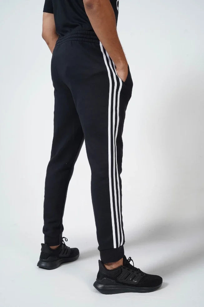 ESSENTIALS FRENCH TERRY TAPERED CUFF 3-STRIPES PANTS