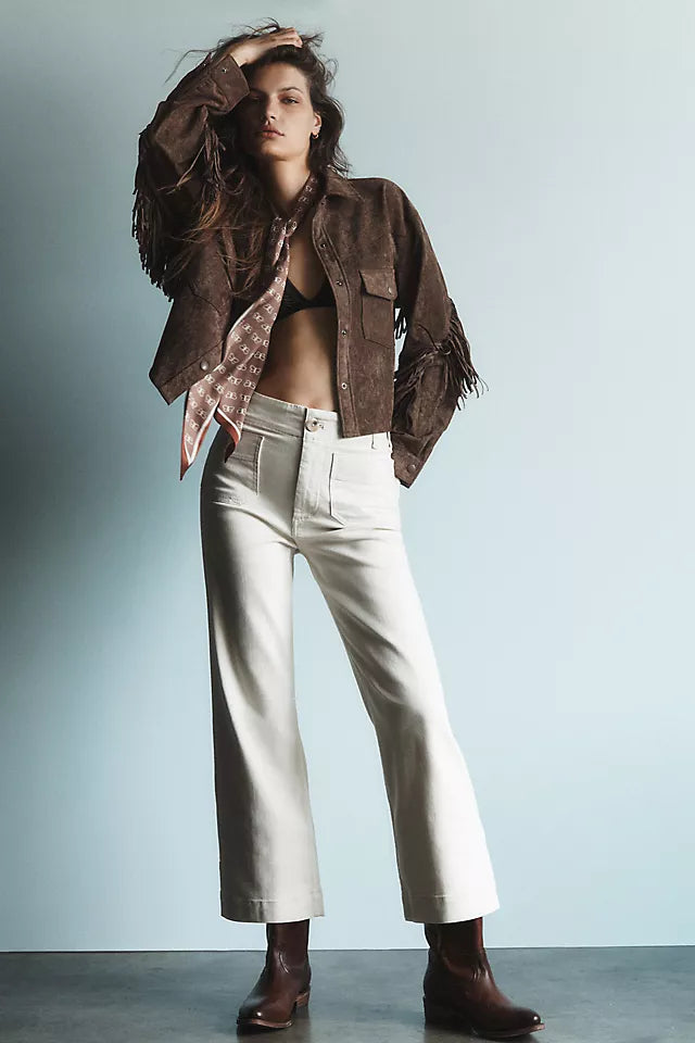 The Colette Crop Wide-Leg Jeans by Maeve