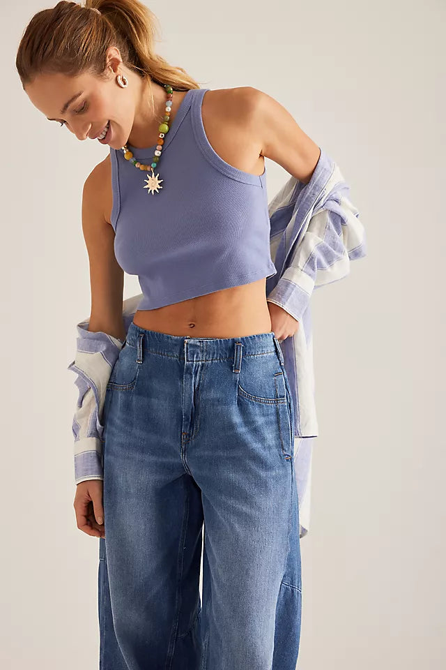 Pilcro Tapered Full Length Barrel Jeans