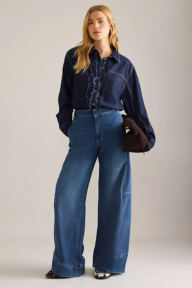 Pilcro Full Curve High-Rise Barrel Jeans