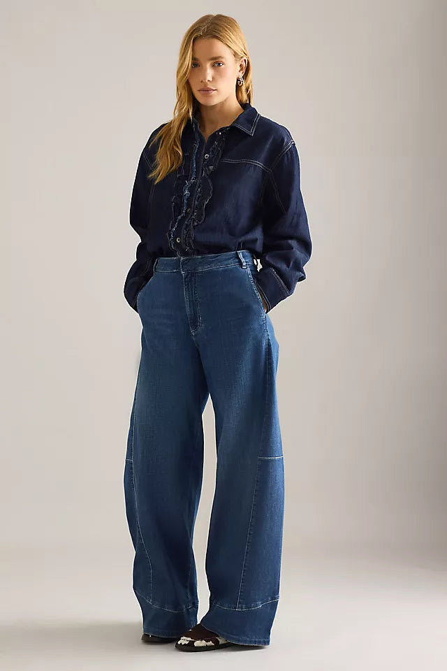 Pilcro Full Curve High-Rise Barrel Jeans