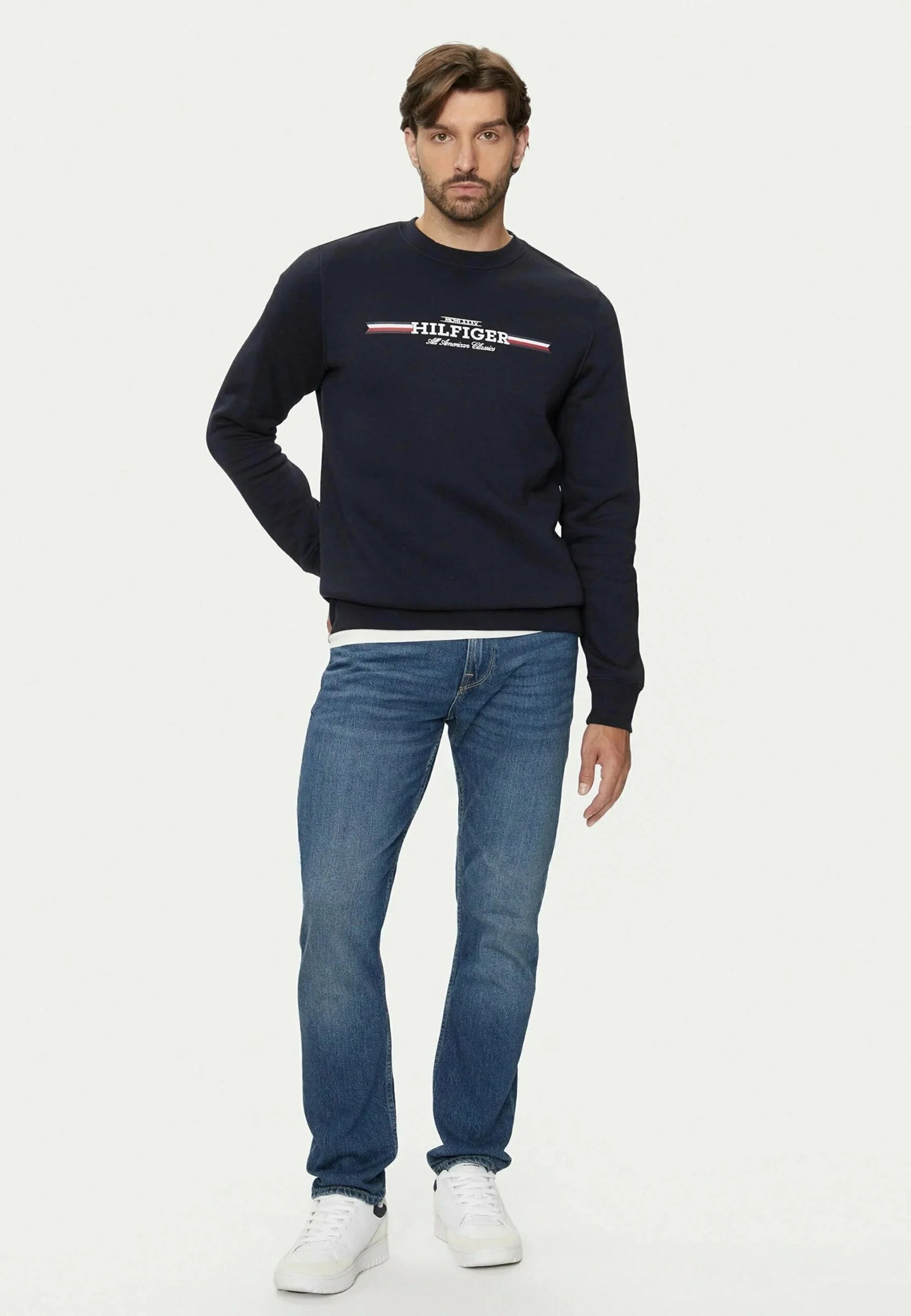 Tommy Hilfiger STRIPE - Sweatshirt - desert sky