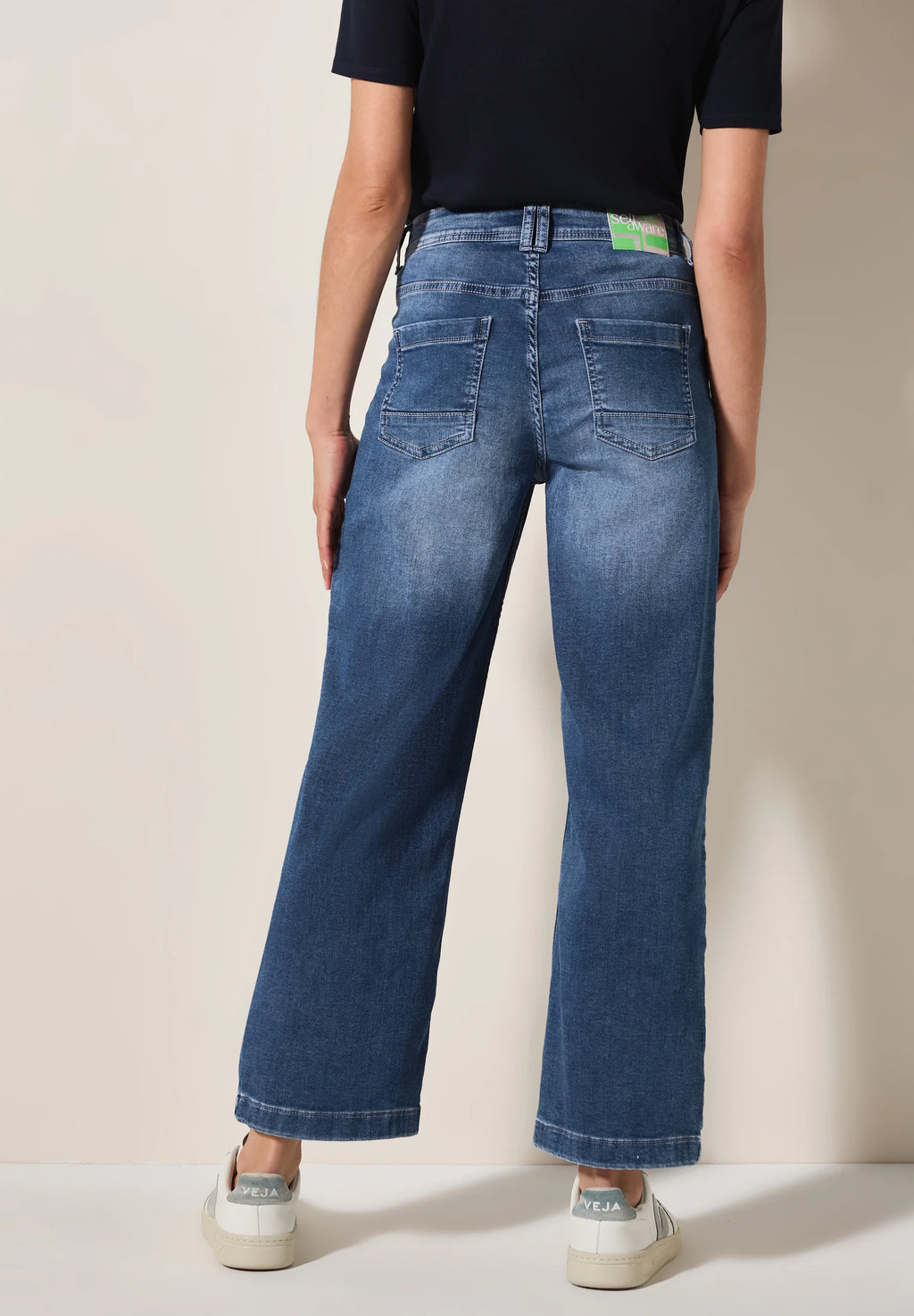Street One Flared Jeans - blau
