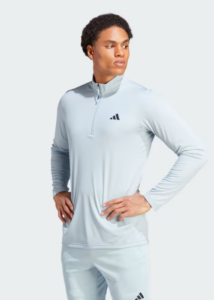 Adidas TRAIN ESSENTIALS SEASONAL TRAINING 1/4-ZIP LONG SLEEVE TEE