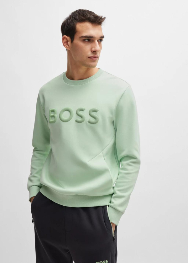 Sweatshirt with 3D-molded logo