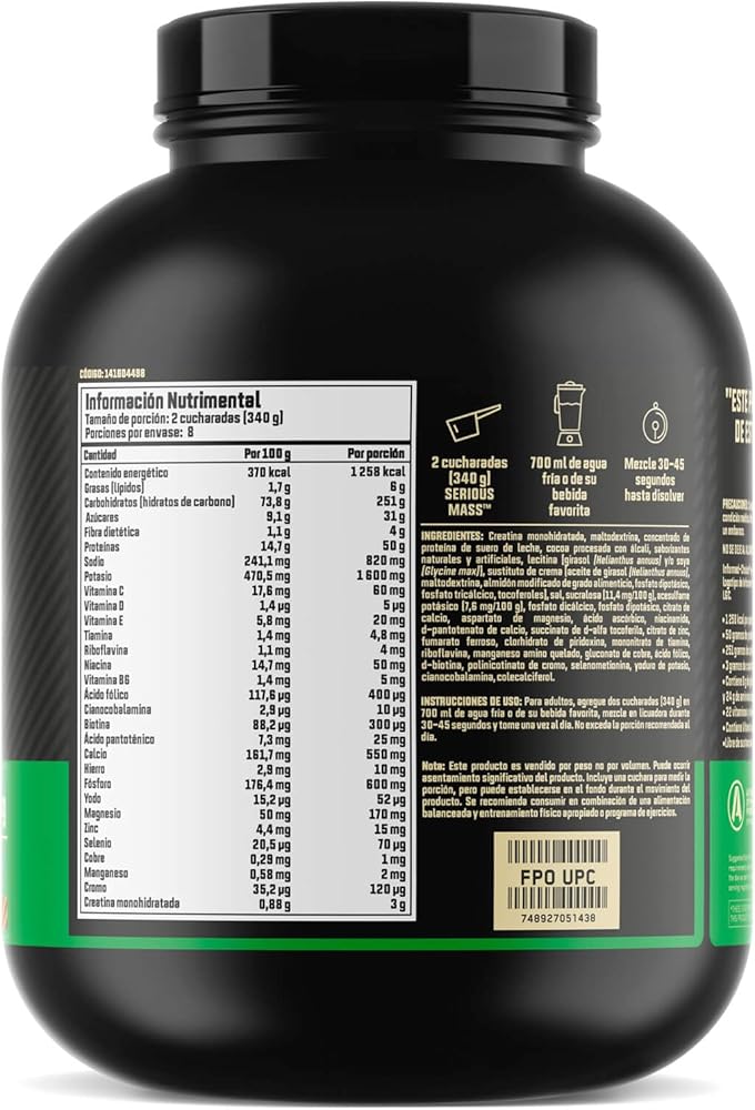 Serious Mass Gainer On Optimum Nutrition