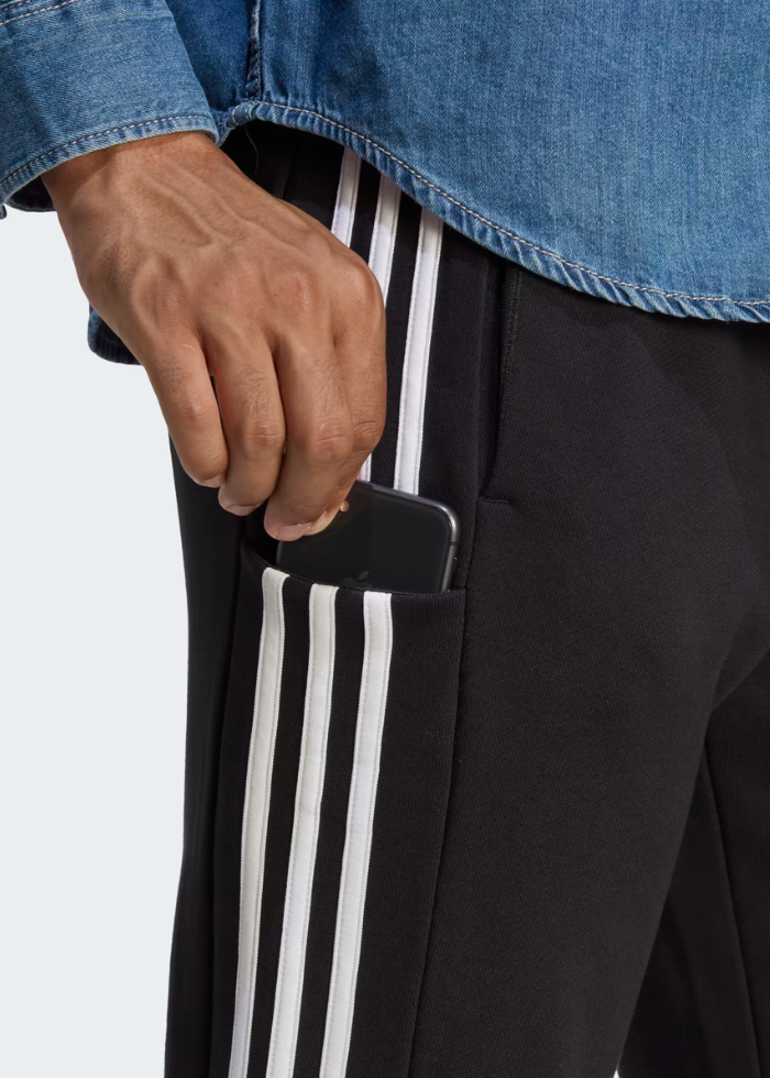 ESSENTIALS FRENCH TERRY TAPERED CUFF 3-STRIPES PANTS