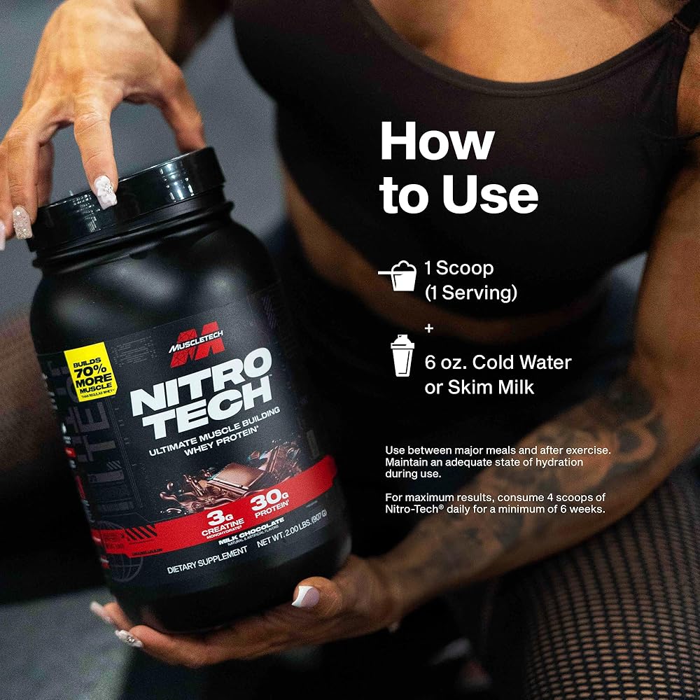 Muscletech Whey Protein Powder Vanilla Cream, 4 Pound - Nitro-Tech Ultimate