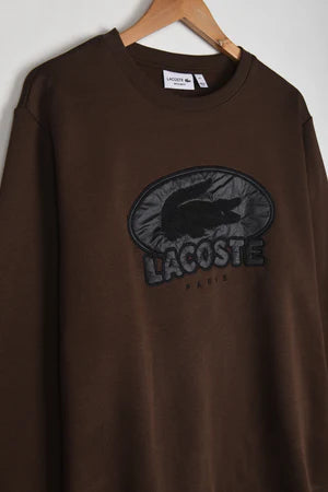 LACOSTE EMBROIDERED BADGE SWEATSHIRT