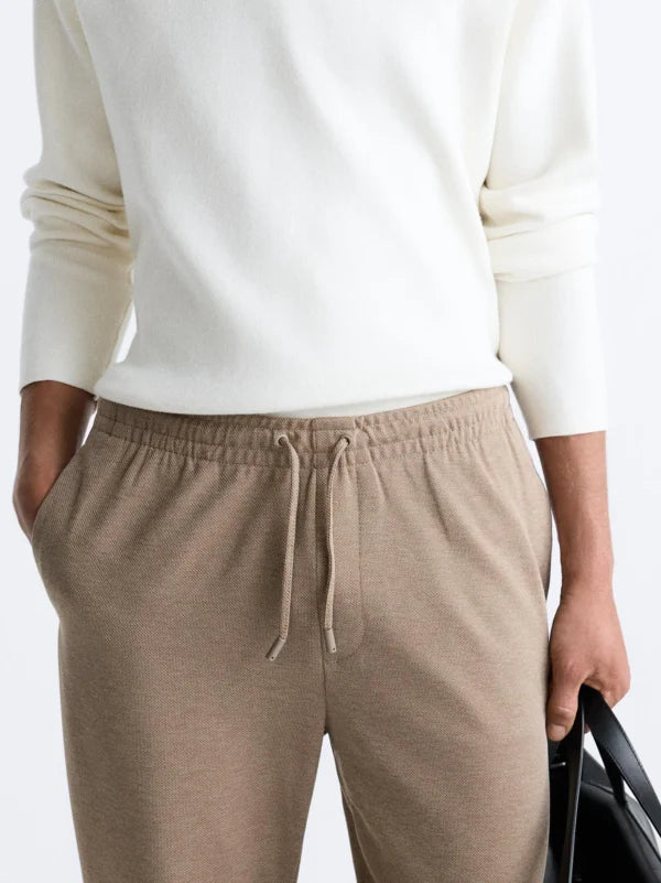 ZARA Care Jogger Waistband Light Brown Trouser