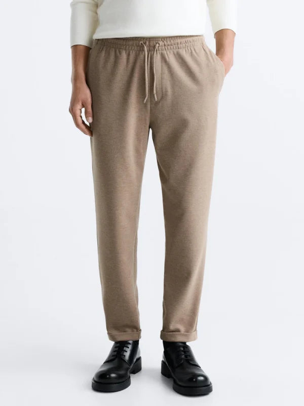 ZARA Care Jogger Waistband Light Brown Trouser