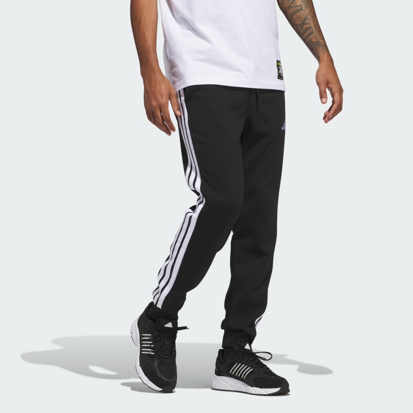 Essentials 3-Stripes Fleece Pants
