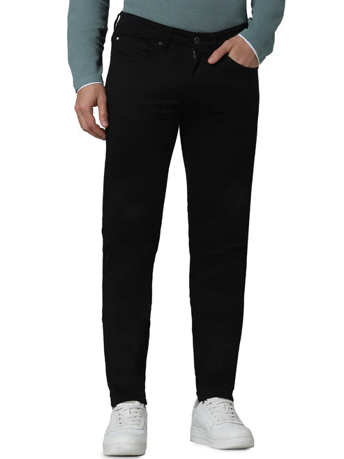 Celio* Cotton Slim Fit Black Jean