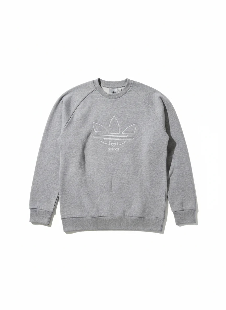Adids Originals Grey Heather Trefol Outline Sweatshirt