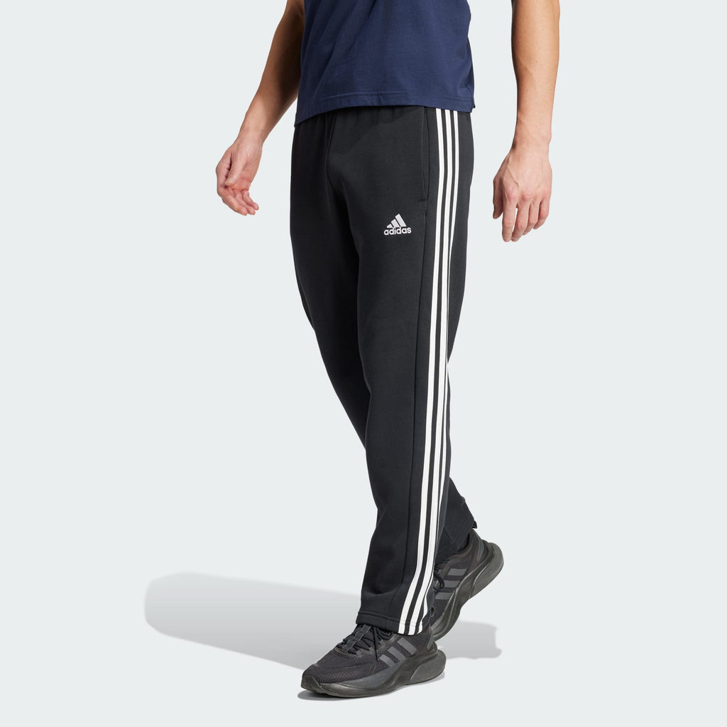 Essentials 3-Stripes Open Hem Fleece Pants