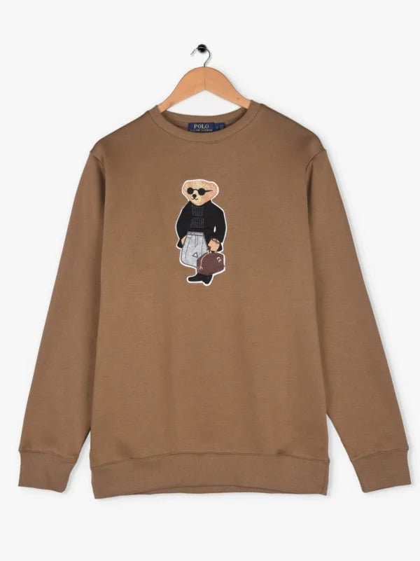 Men Polo Bear Mustard Sweatshirt