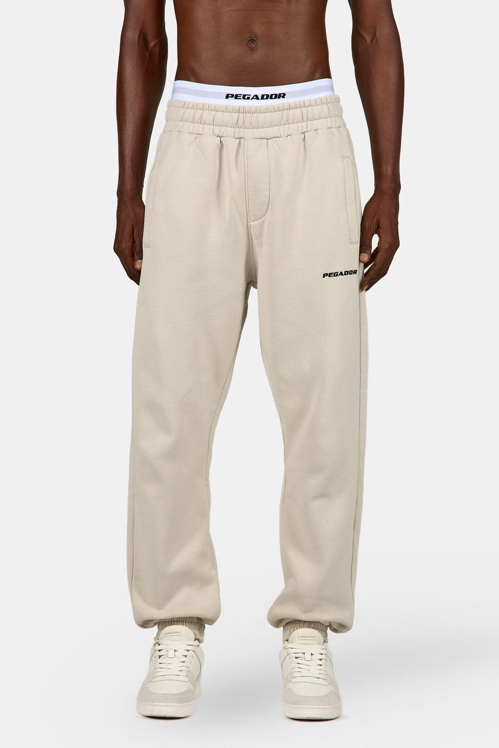 Logo Heavy Sweat Jogger Washed Cozy Beige