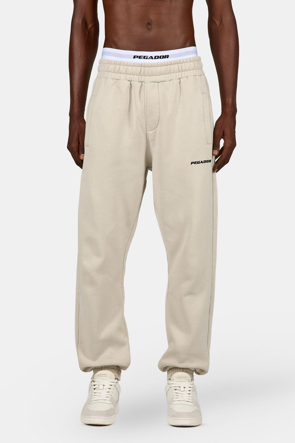 Logo Heavy Sweat Jogger Washed Cozy Beige