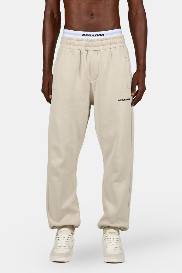 Logo Heavy Sweat Jogger Washed Cozy Beige