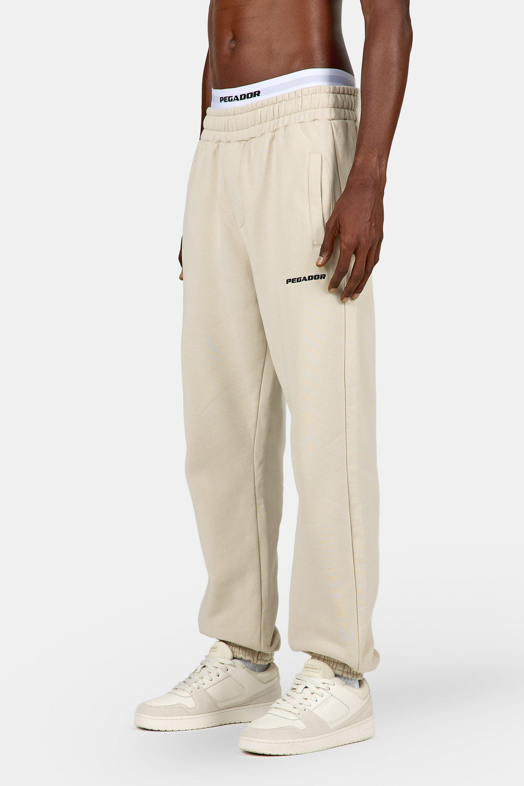 Logo Heavy Sweat Jogger Washed Cozy Beige