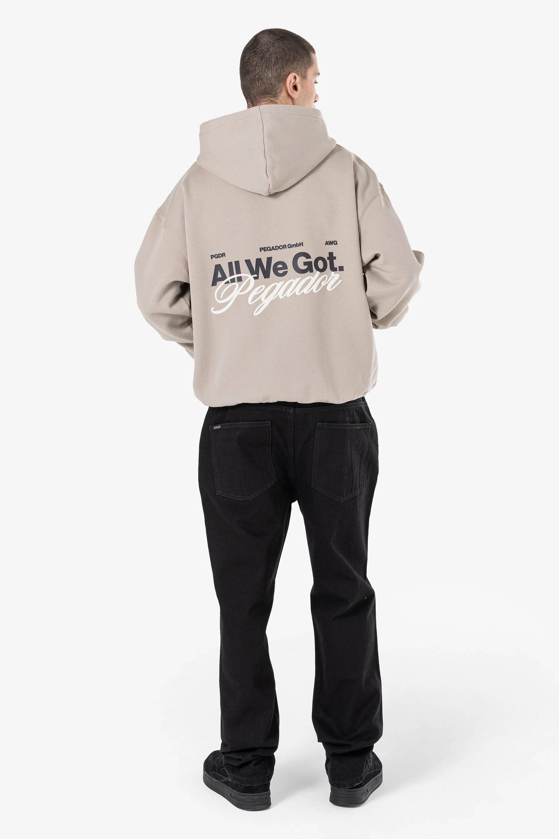 Colfa Oversized Sweat Jacket Washed Dark Stone
