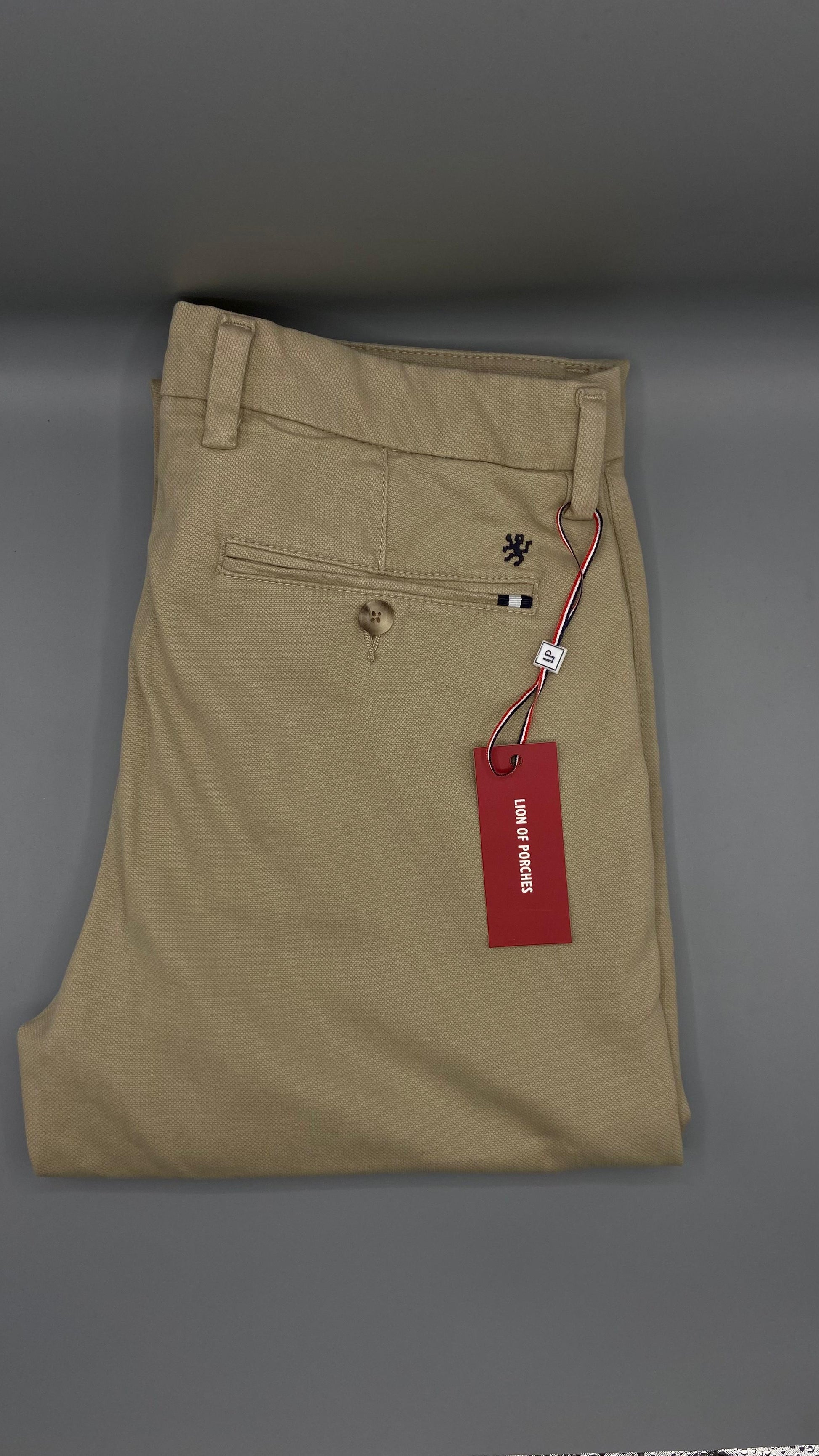 Linen and cotton chino pants