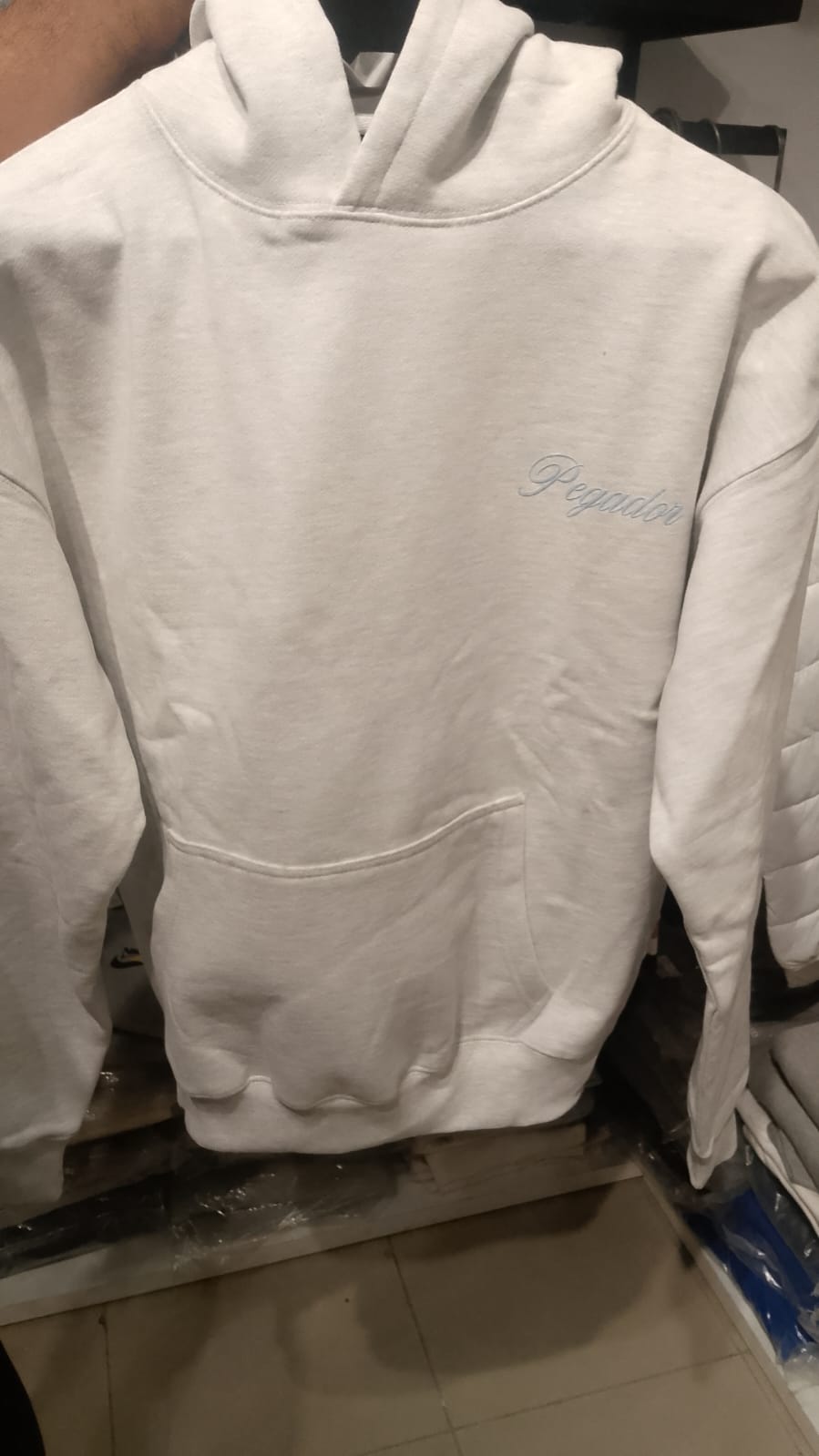 Men's Chest Colne Logo Hoodie - Skin