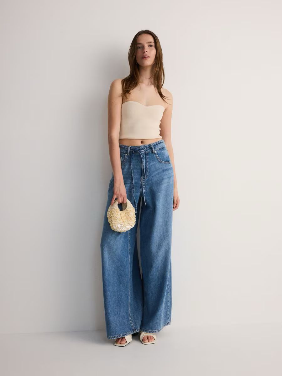 RD Wide leg jeans with belt