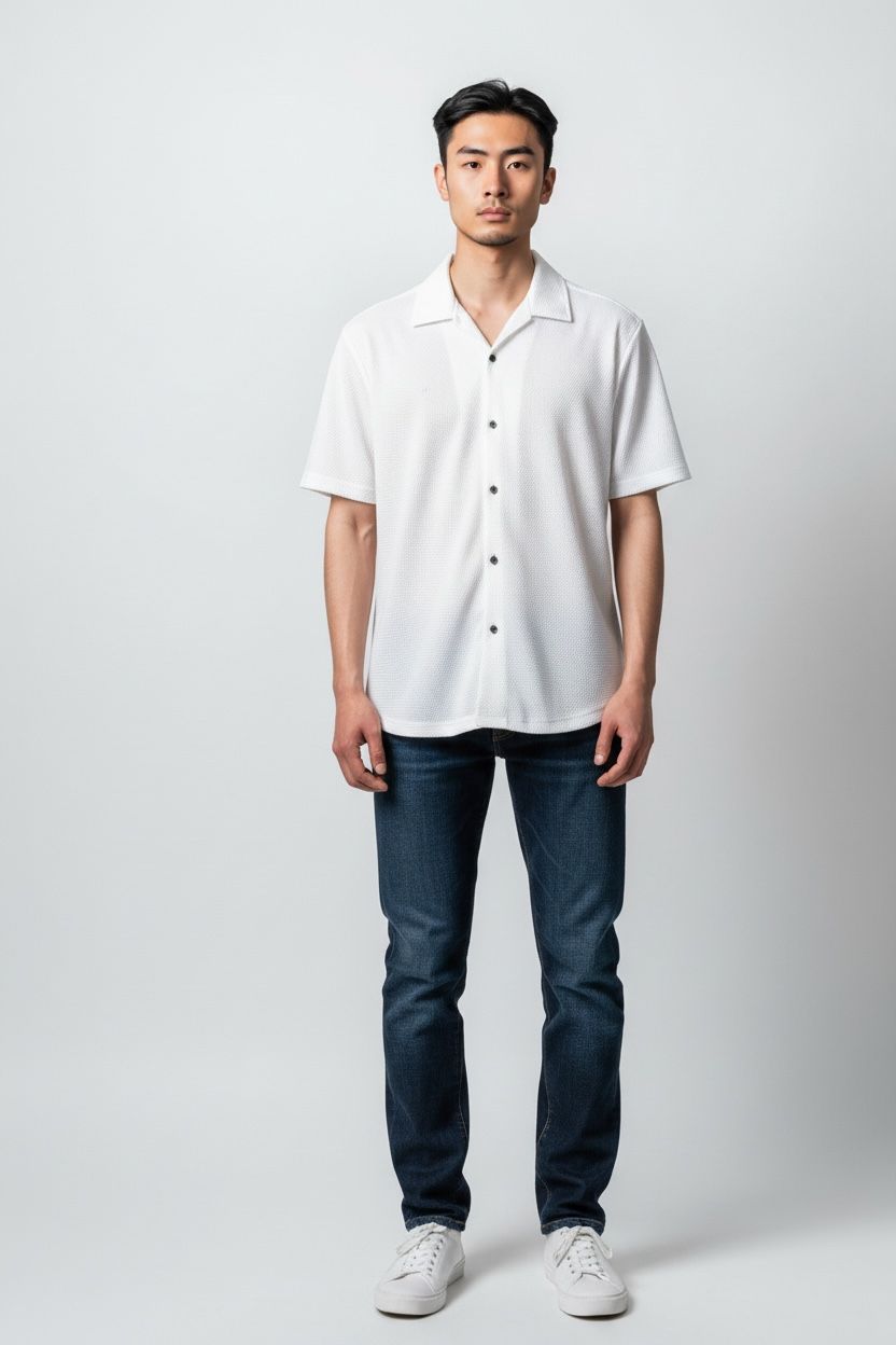 Cuban Collar White Dry FIT
