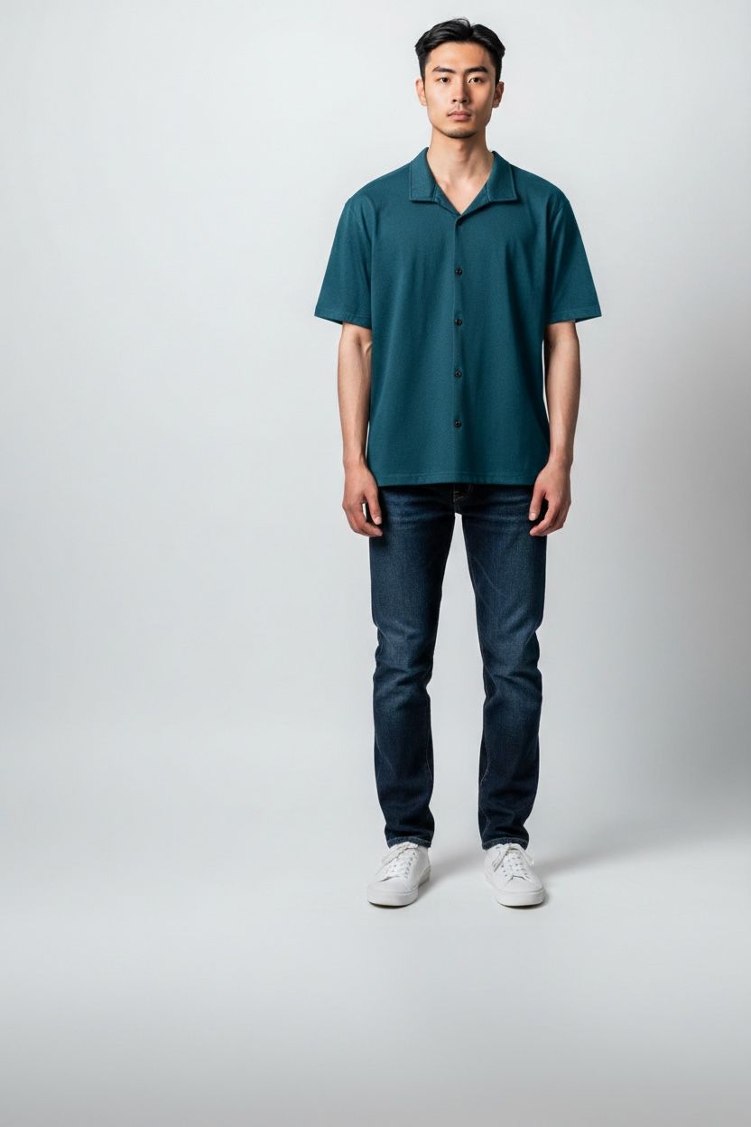 Cuban Collar Navy Dry FIT