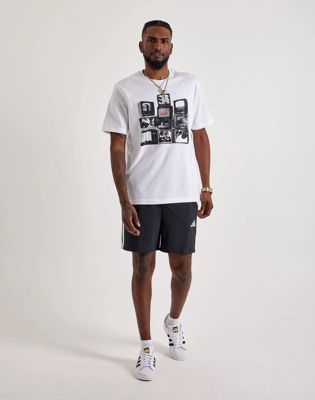 mens Adidas Originals Vintage TV Tee