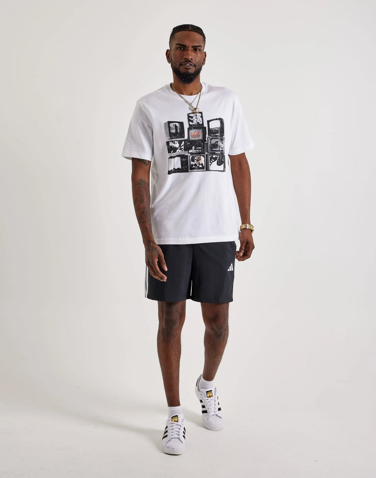 mens Adidas Originals Vintage TV Tee