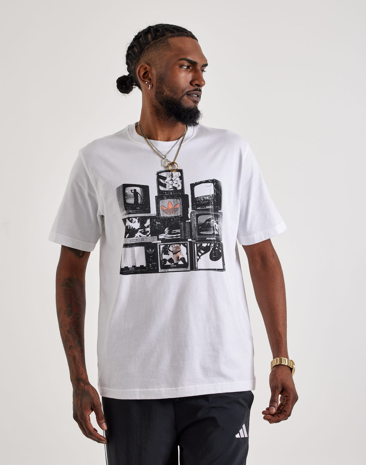 mens Adidas Originals Vintage TV Tee