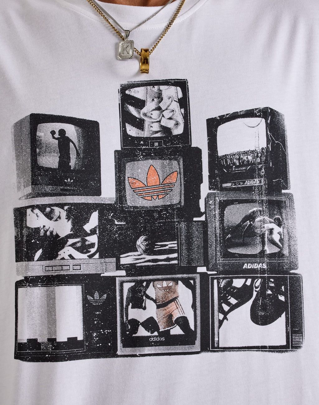 mens Adidas Originals Vintage TV Tee