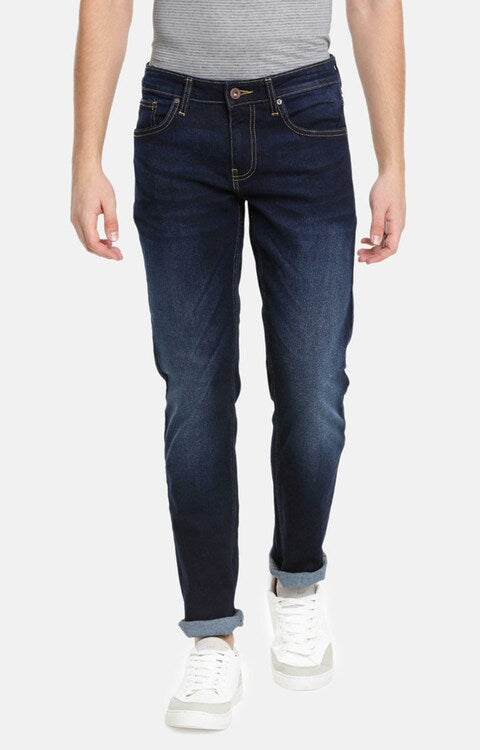 Celio Blue Solid Slim Fit Jeans